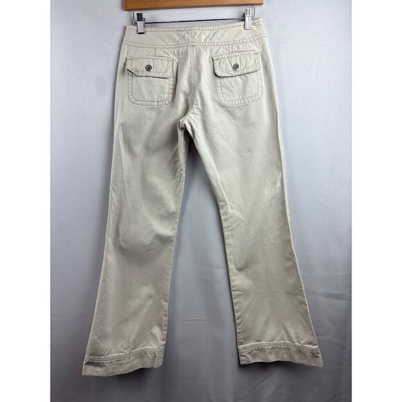 Periscope Womens Beige Cotton Flare Pants Size 3 - Picture 4 of 5